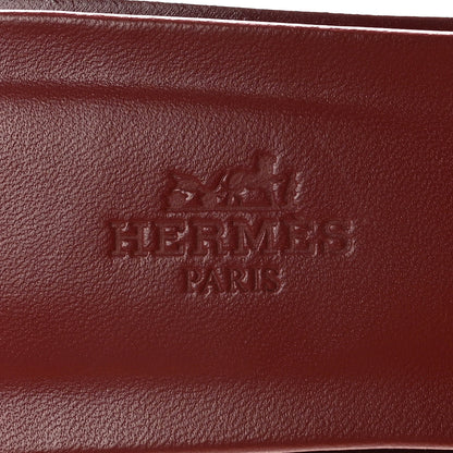 Hermes Box Calfskin Oran Sandals 38.5 Rouge Tomette 8 of 10