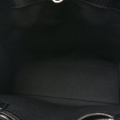 Gucci Monogram Jumbo GG Textured Dollar Calfskin Tote Bag Black 5 of 10