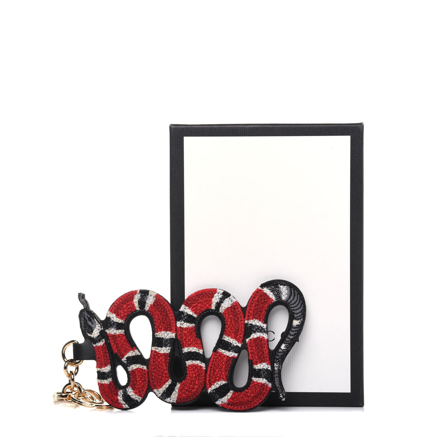 Gucci GG Supreme Monogram Kingsnake Bag Charm Key Holder 4 of 4