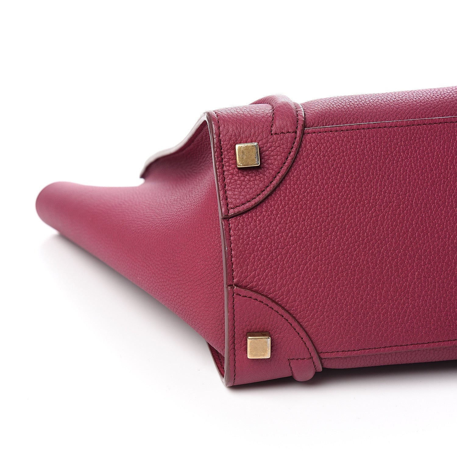 Celine Baby Drummed Calfskin Micro Luggage Plum 7 of 9
