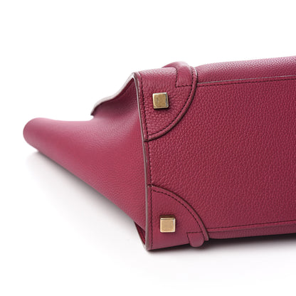 Celine Baby Drummed Calfskin Micro Luggage Plum 7 of 9
