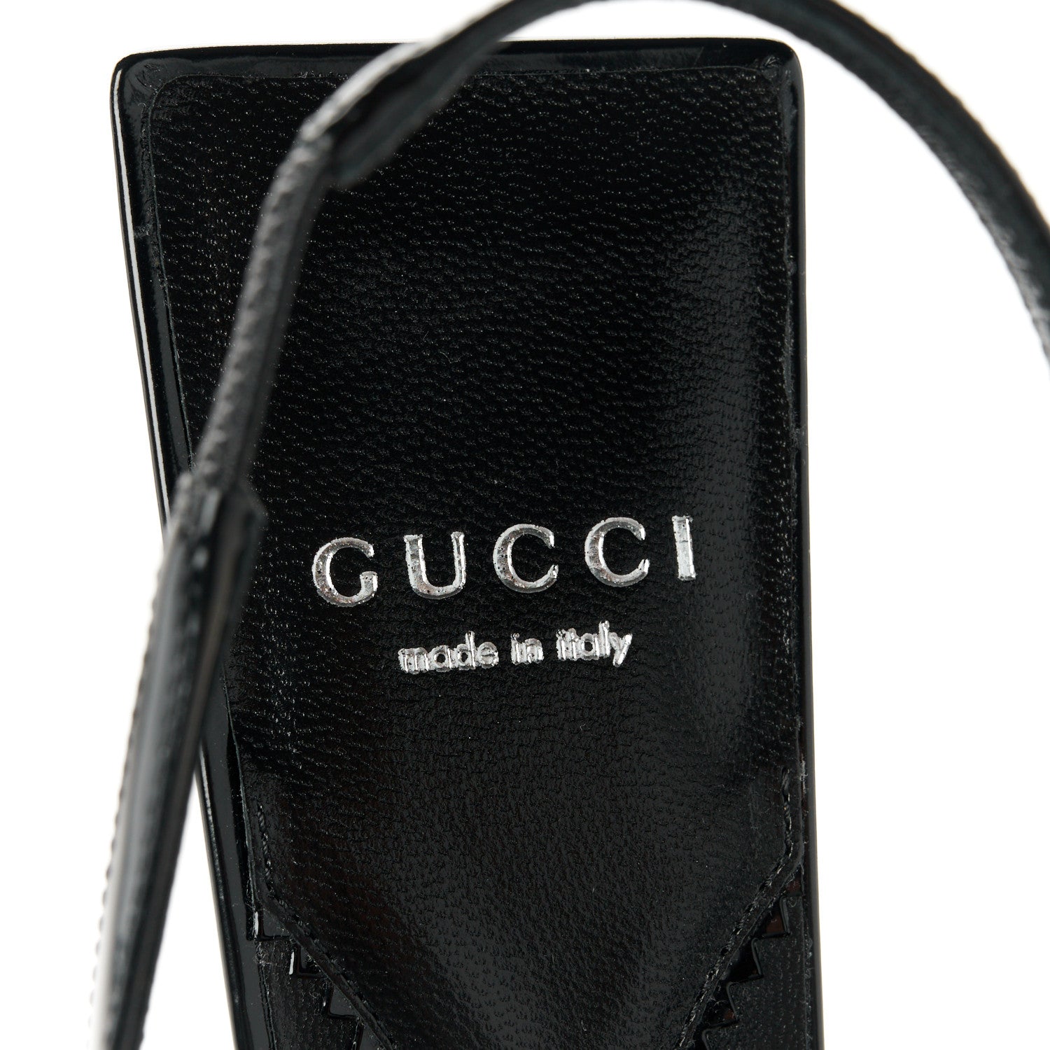 Gucci Nappa Mallory Pointed Toe Slingback Sandal 39 Black 7 of 9