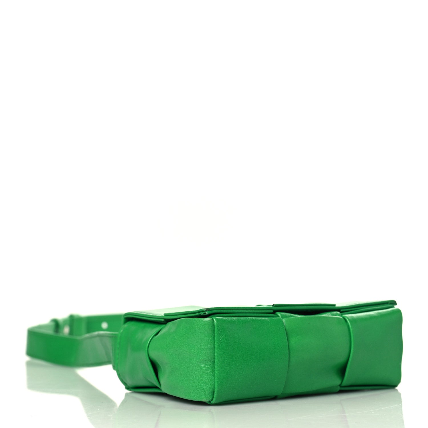 Bottega Veneta Crinkled Lambskin Maxi Intrecciato Extra Mini Cassette Crossbody Bag Parakeet 4 of 9