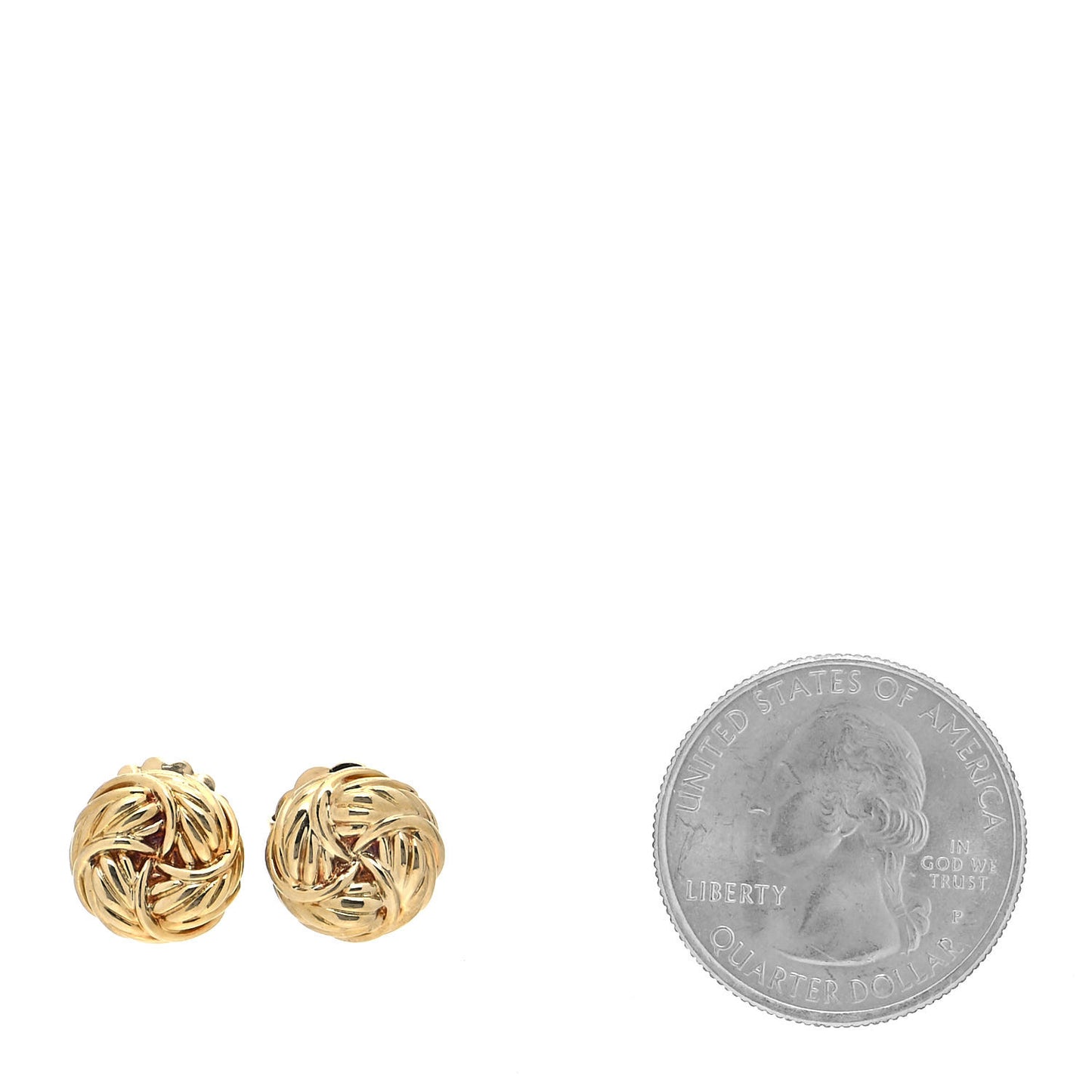 18K Yellow Gold Infinity Love Knot Earrings
