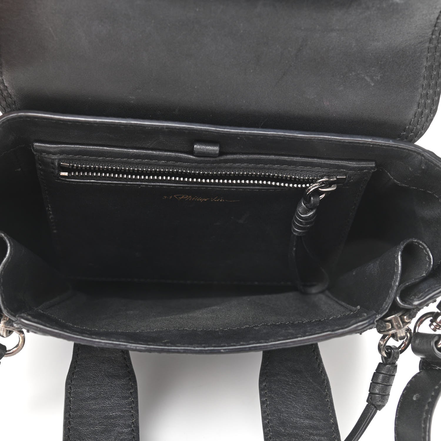 3.1 Phillip Lim Oil Slick Patent Mini Pashli Satchel Black 5 of 12