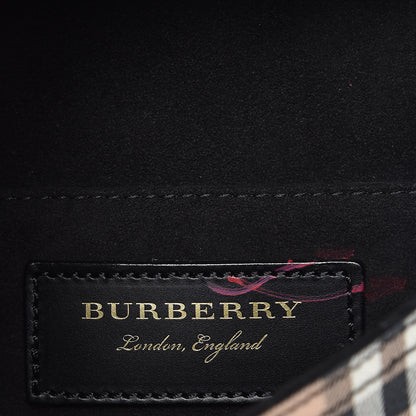 Burberry Haymarket Check Large Bridle Saddle Bag Dark Clove Brown 7 of 10
