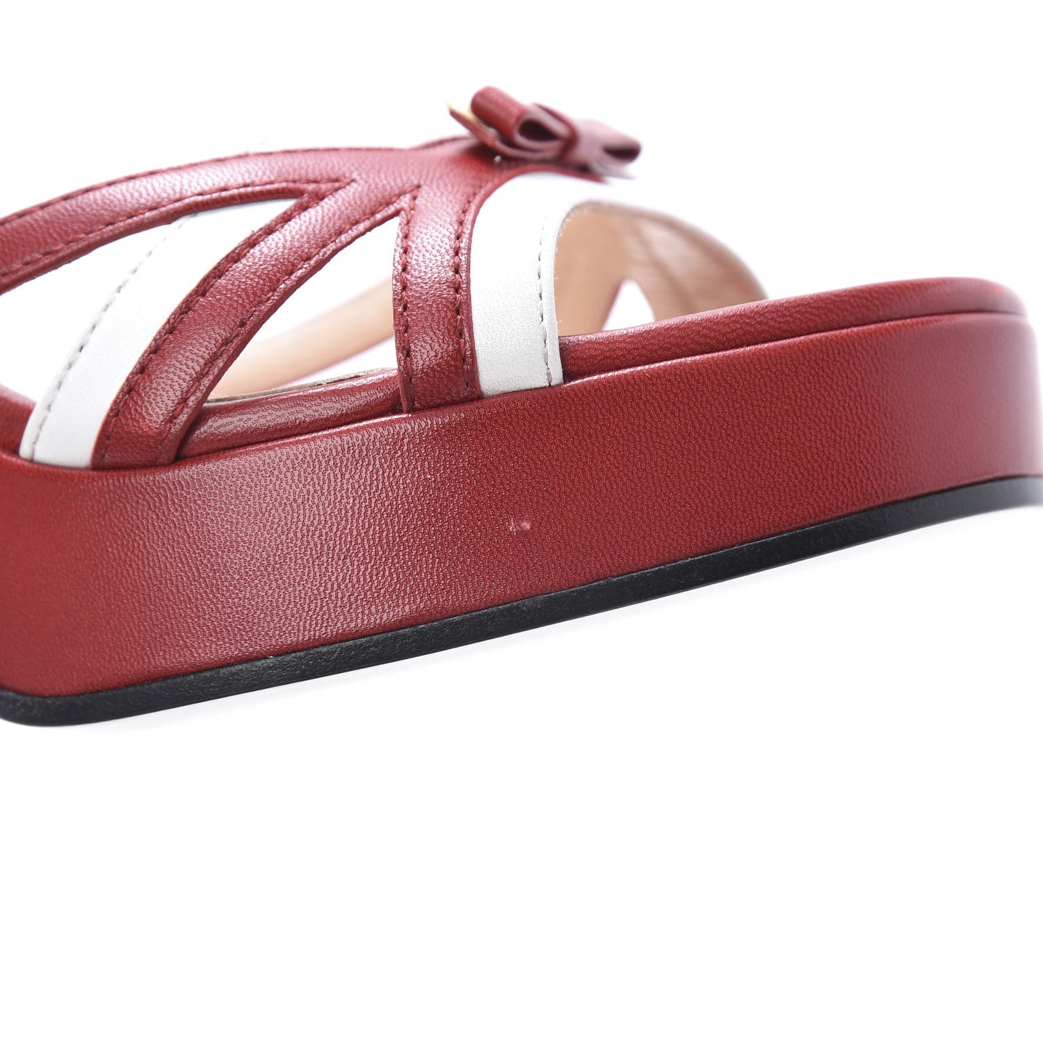 Gucci Malaga Kid Platform Sandals 36 Red 12 of 14