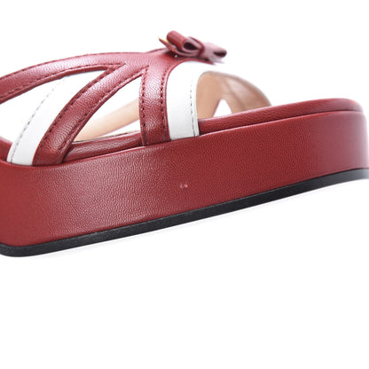 Gucci Malaga Kid Platform Sandals 36 Red 12 of 14