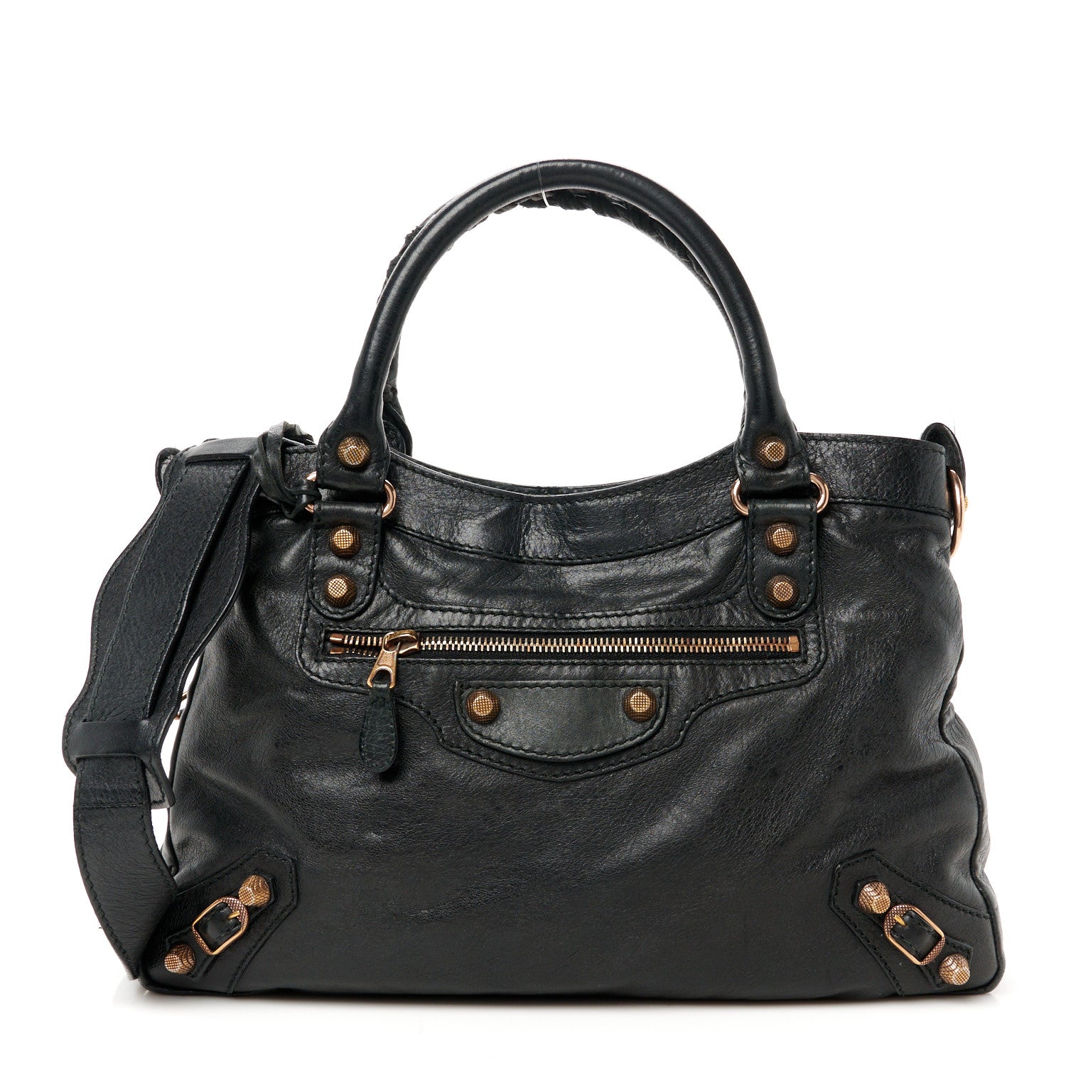 Balenciaga Agneau Giant 12 Rose Gold Hardware Town Black 1 of 13
