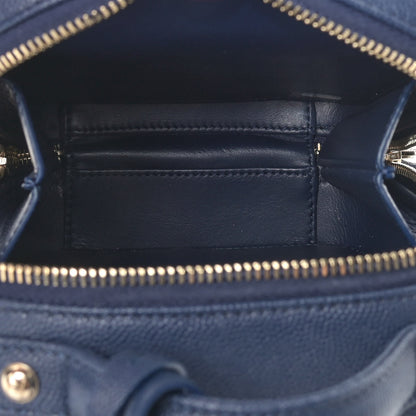 Chanel Caviar Quilted CC North South Filigree Vanity Case Blue 5 of 9