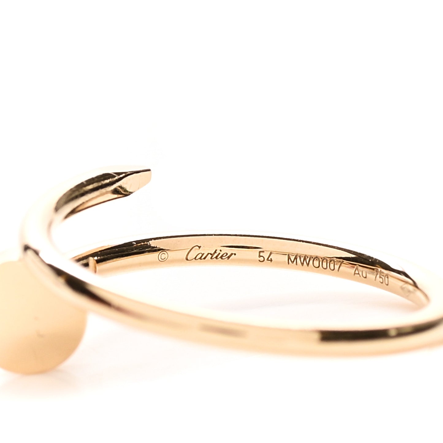 18K Yellow Gold Small Juste Un Clou Ring 54 6.75
