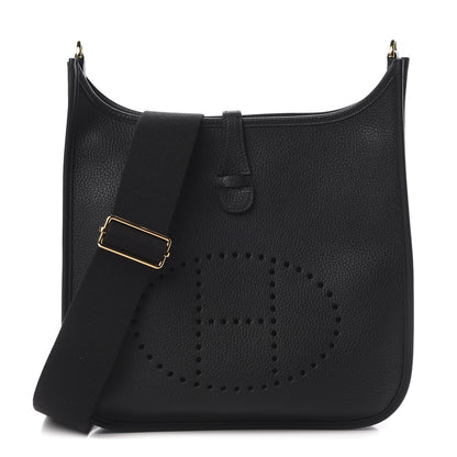 Hermes Taurillon Clemence Evelyne III PM Black 1 of 11