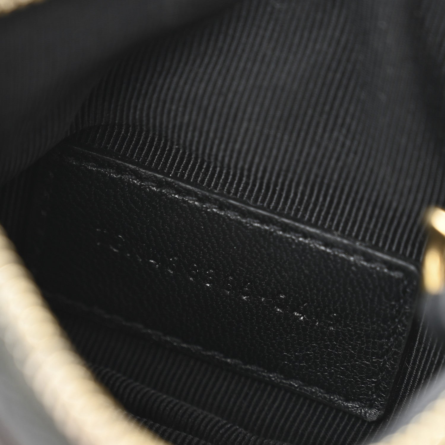 Saint Laurent Calfskin Matelasse Monogram Key Pouch Black 7 of 12