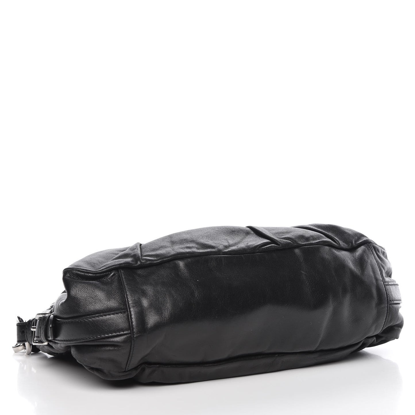 Nappa Drapes Shoulder Bag Nero Black