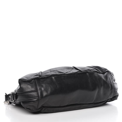 Prada Nappa Drapes Shoulder Bag Nero Black 4 of 9