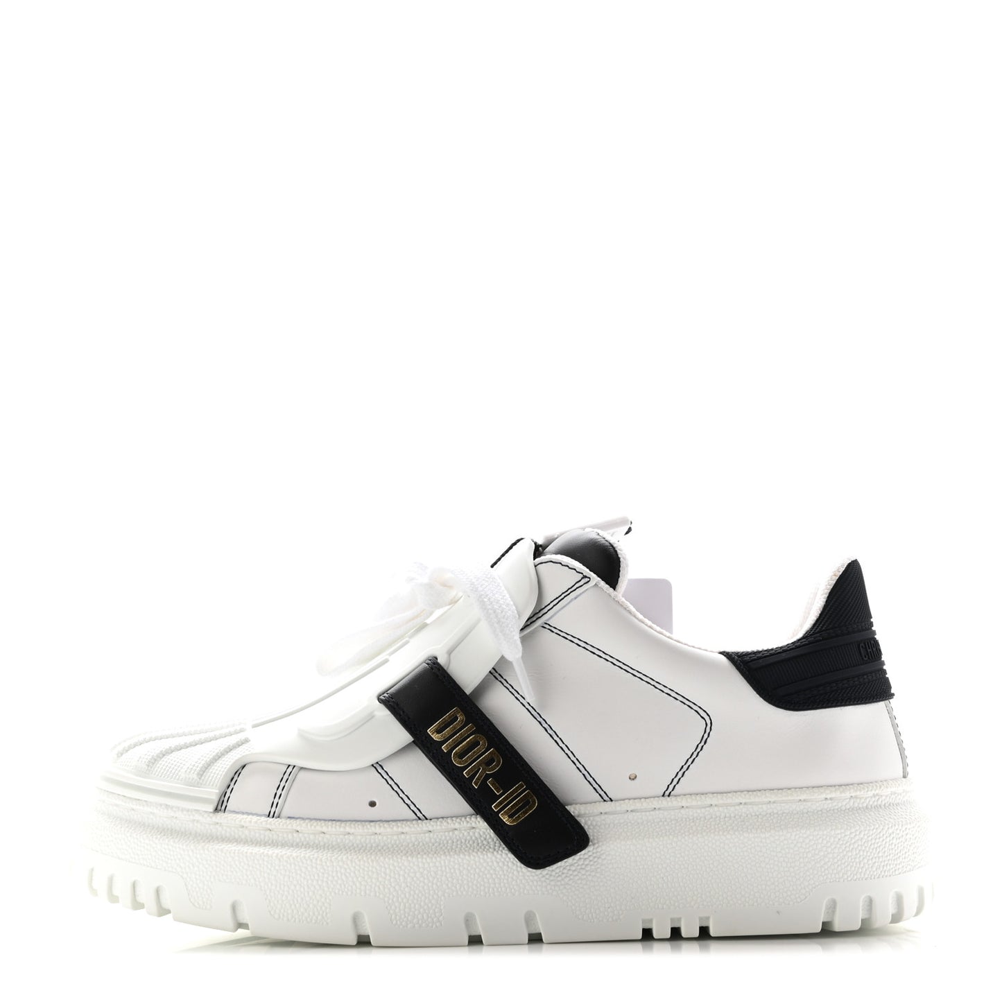 Calfskin Bi-Color Dior-ID Platform Sneakers 35.5 White Deep Blue