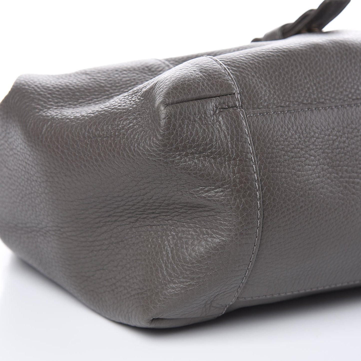 Pebbled Calfskin Medium Greenwich Shoulder Bag Grey