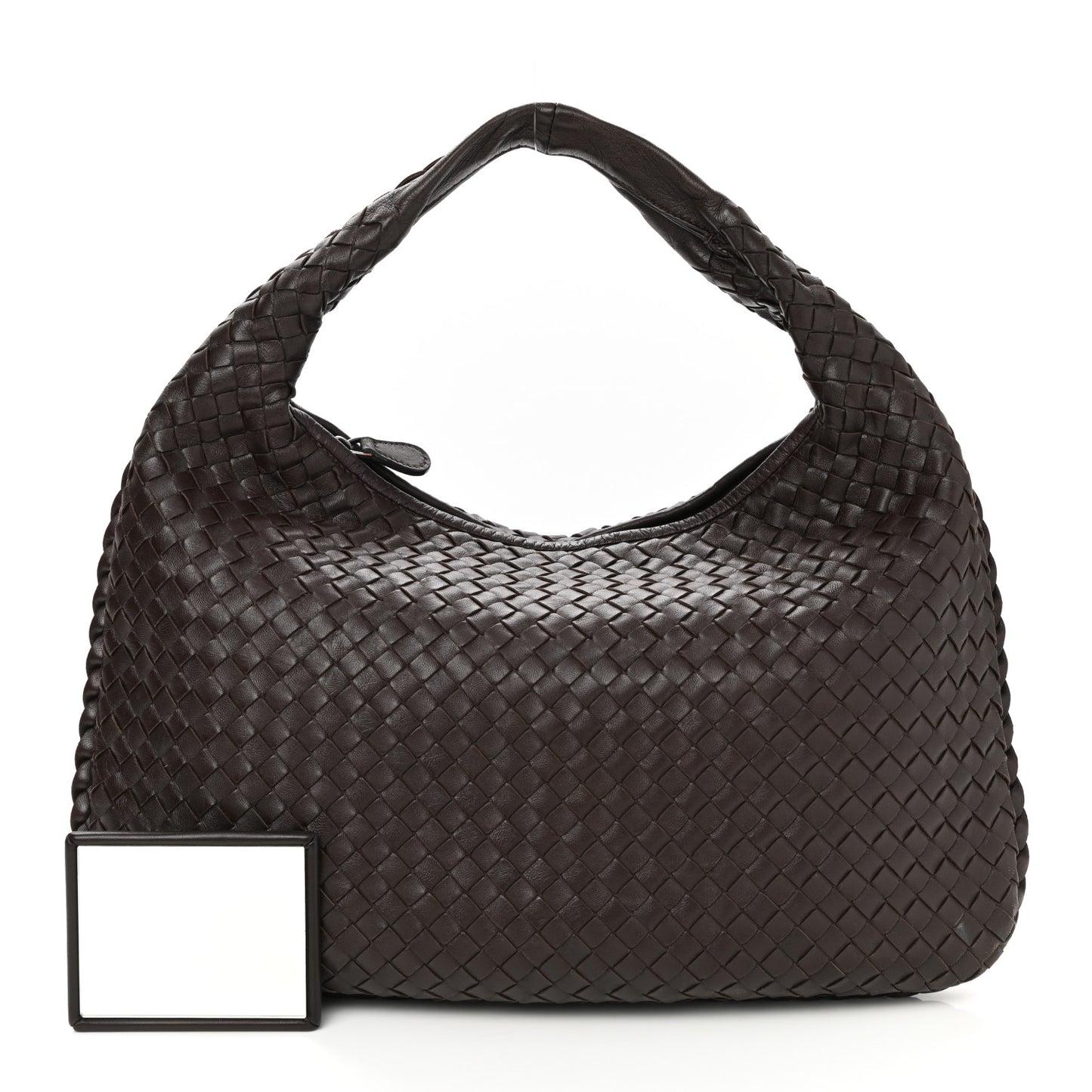 Nappa Intrecciato Medium Veneta Hobo Ebano