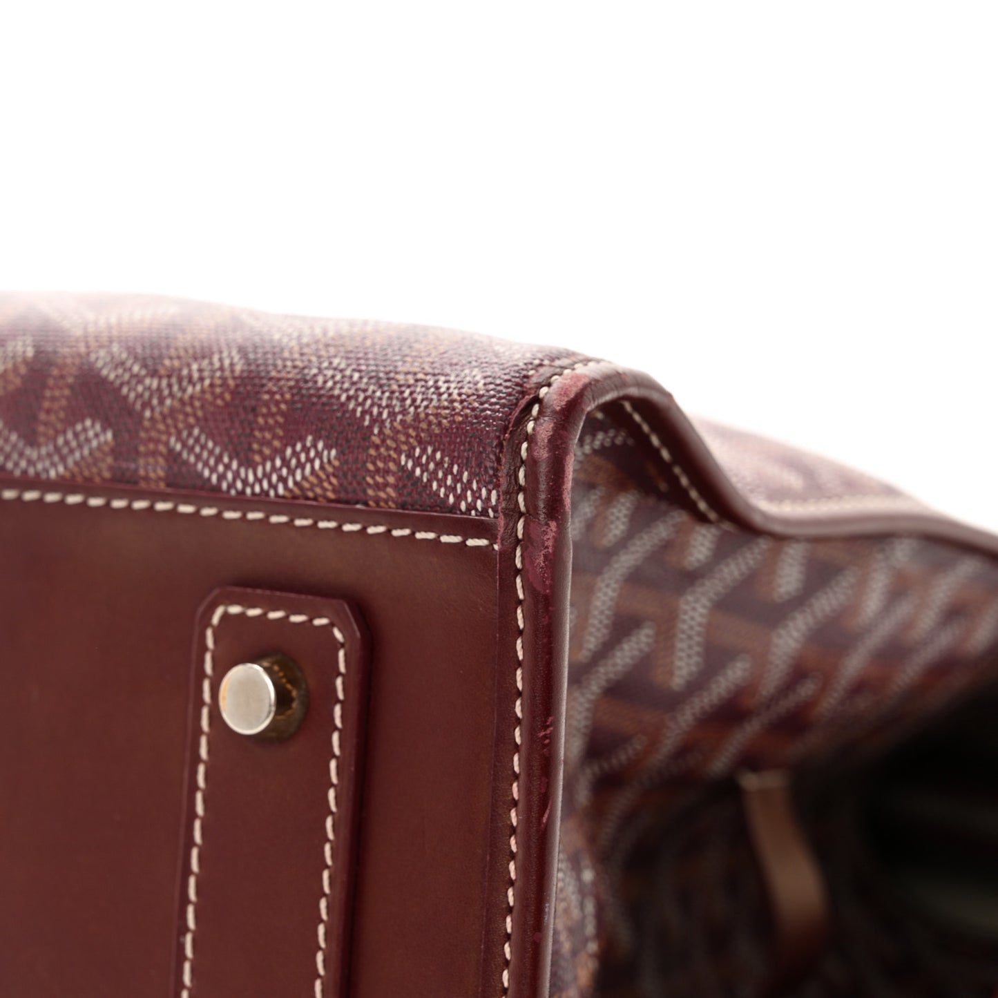 Goyardine Marquises Tote Burgundy