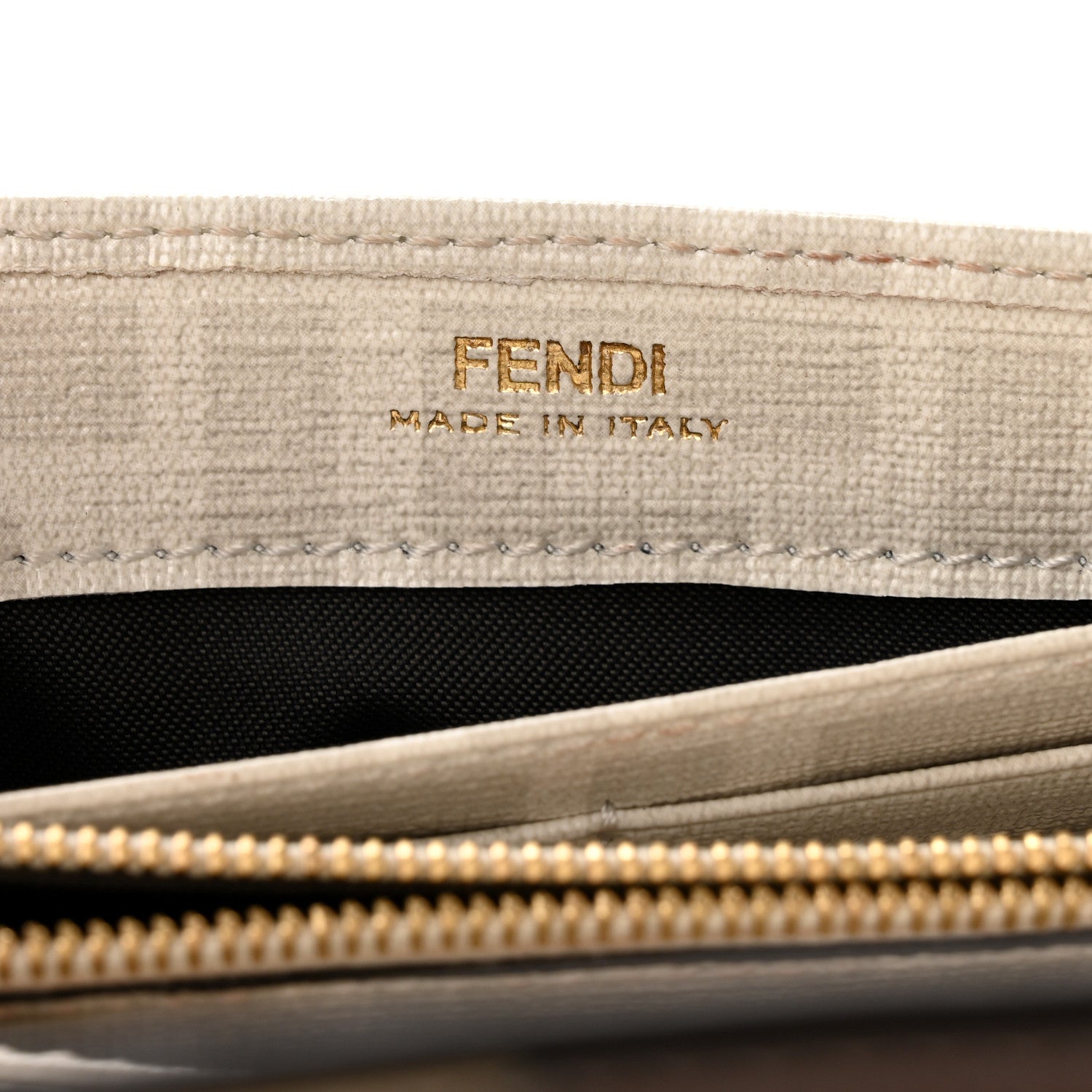 Fendi Glazed Fabric Vitello Liberty FF Logo Bikini Girls Inlay Continental Wallet On Chain Bianco Perla Multicolor 7 of 14