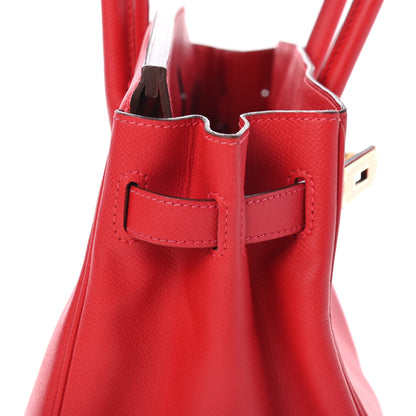 Hermes Epsom Birkin 30 Rouge Casaque 14 of 32