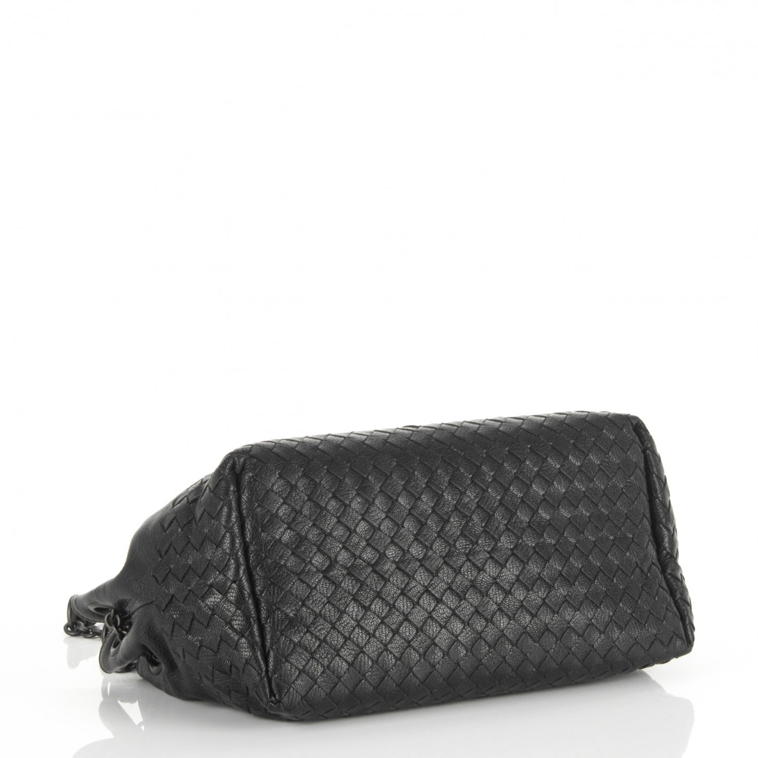 Bottega Veneta Madras Goatskin Intrecciato Small Shoulder Nero Black 4 of 6