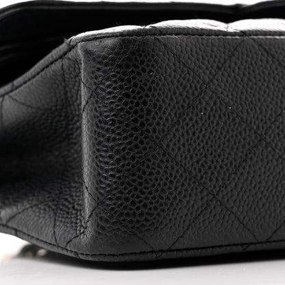 Chanel Caviar Quilted Medium Double Flap Black 9 of 10