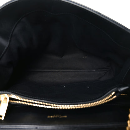 Saint Laurent Calfskin Y Quilted Monogram Medium Loulou Chain Satchel Black 9 of 18