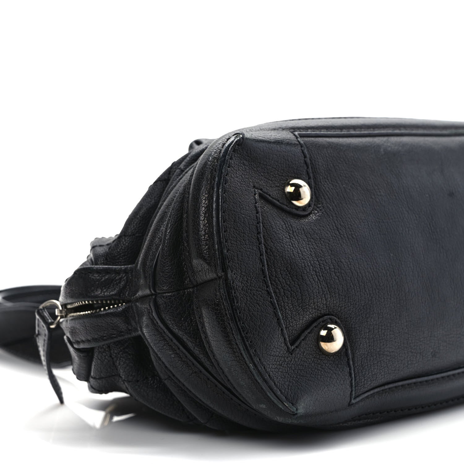 Chanel Goatskin Square Stitch Essential Bowler Black 7 of 10