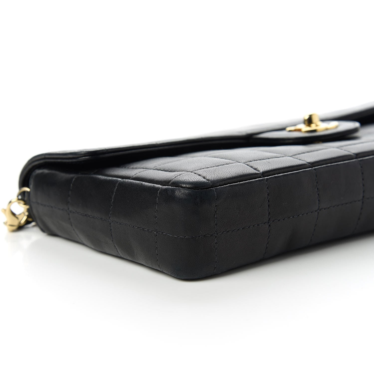 Chanel Lambskin East West Chocolate Bar Flap Black 6 of 12