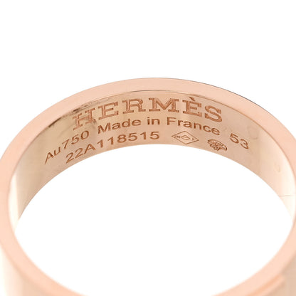 Hermes 18K Rose Gold Diamond PM Kelly Ring 53 6.5 4 of 5
