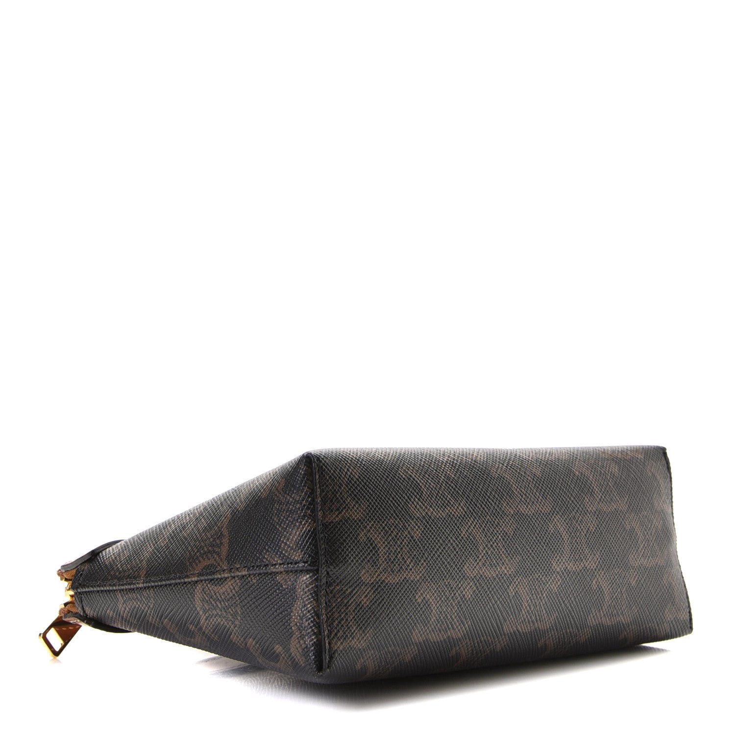 Celine Triomphe Canvas Calfskin Small Zipped Pouch Tan 3 of 7