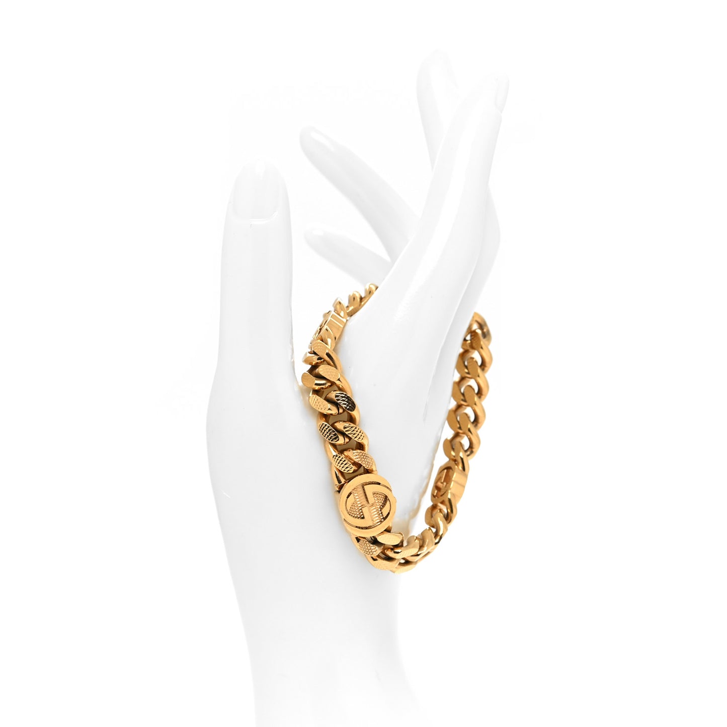 Interlocking G Curb Chain Bracelet Gold