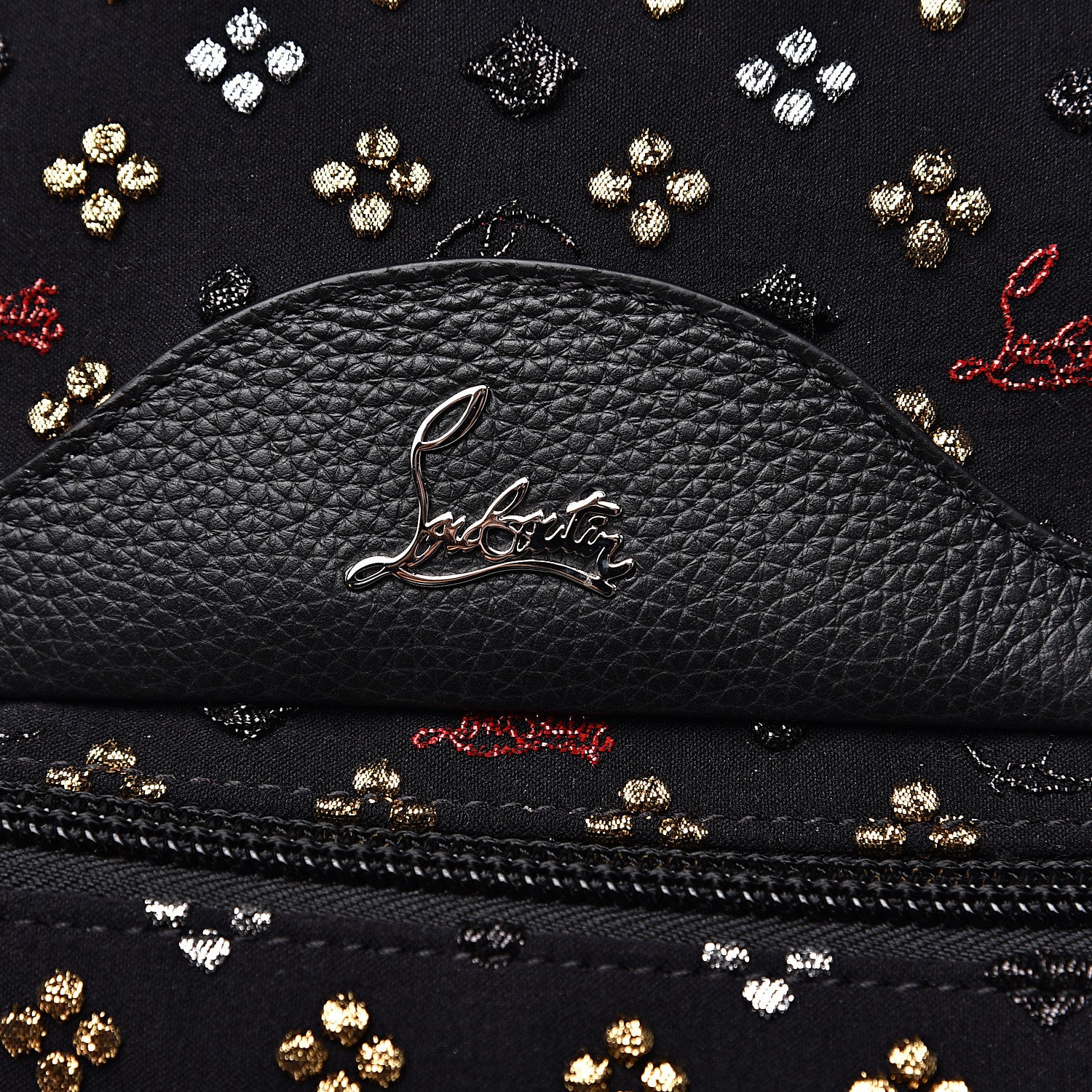 Christian Louboutin Jacquard Canvas Backloubi Backpack Black 11 of 12