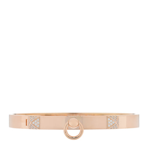 18K Rose Gold Diamond PM Collier De Chien Bracelet SH