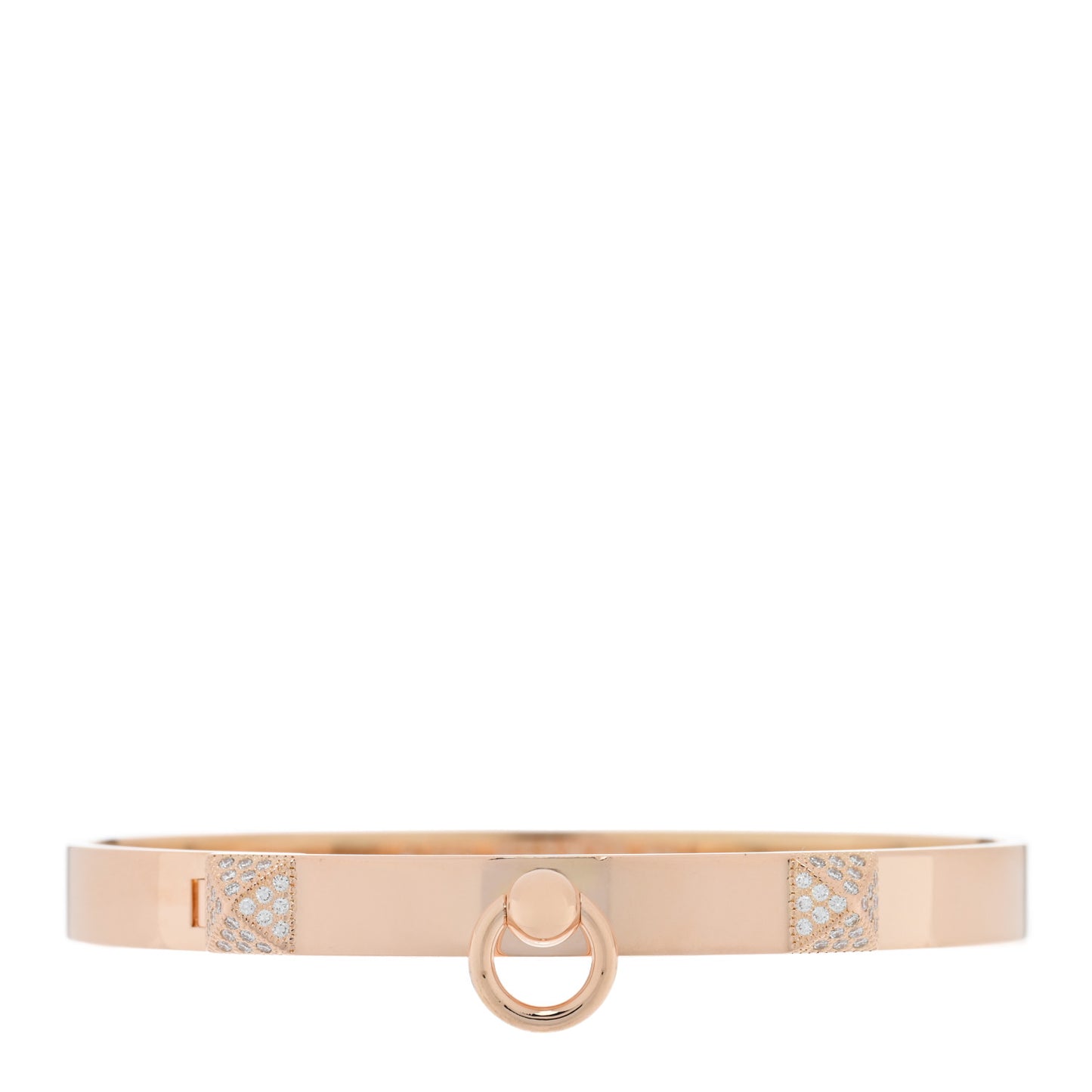 18K Rose Gold Diamond PM Collier De Chien Bracelet SH