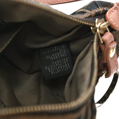 Fendi Zucca Cuoio Lucido Hobo Tobacco Bois de Rose 6 of 9