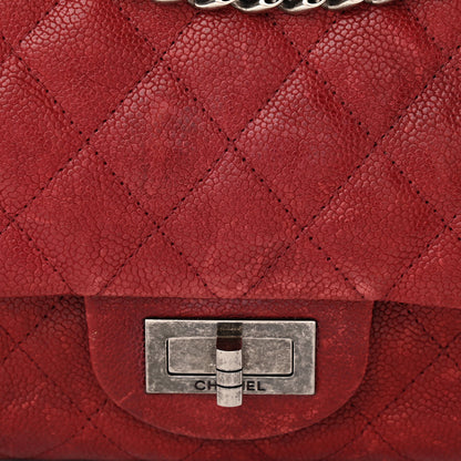 Chanel Washed Caviar Quilted 2.55 Reissue 225 Bijoux Chain Flap Red 8 of 13