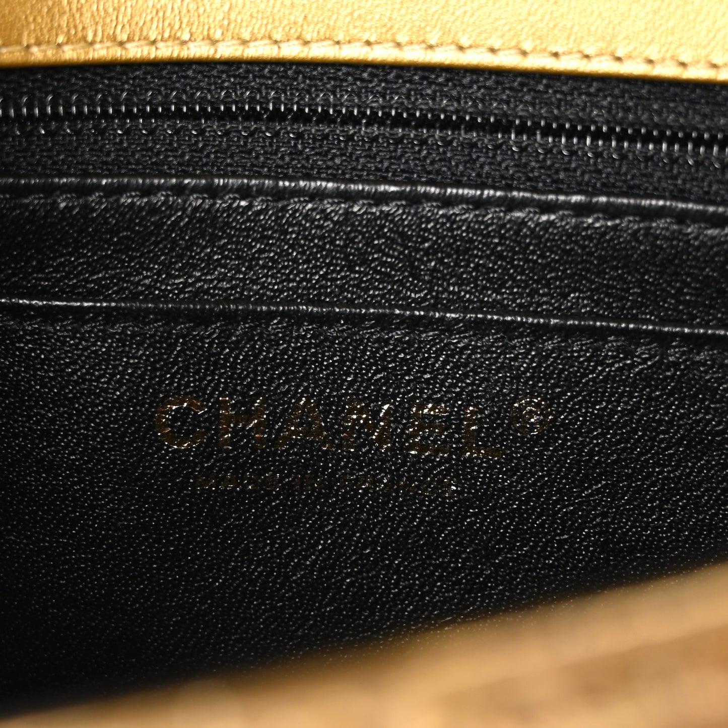 Metallic Calfskin Crocodile Embossed Cocodile Rectangular Mini Flap Gold