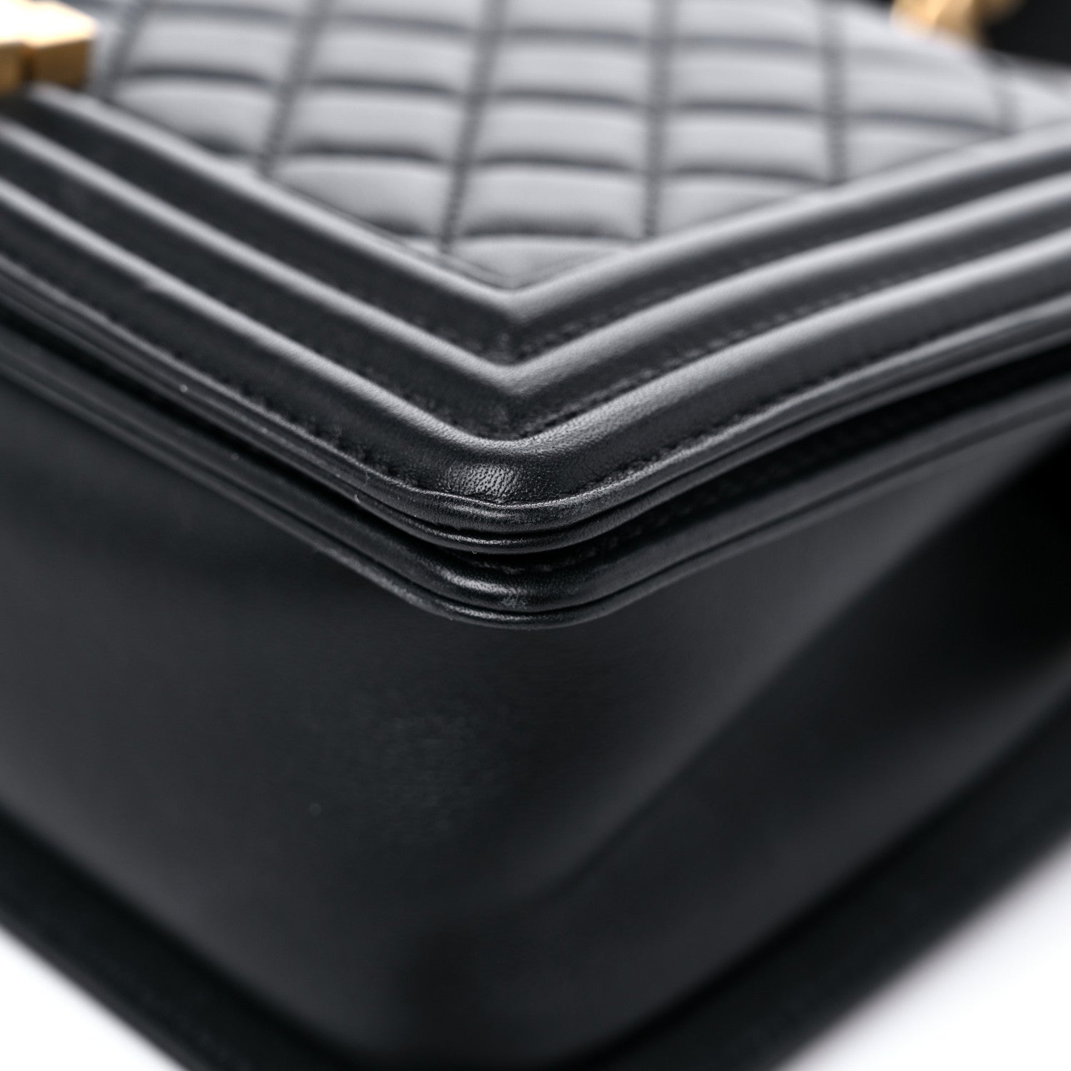 Chanel Calfskin Medium Boy Logo Top Handle Flap Black 9 of 15