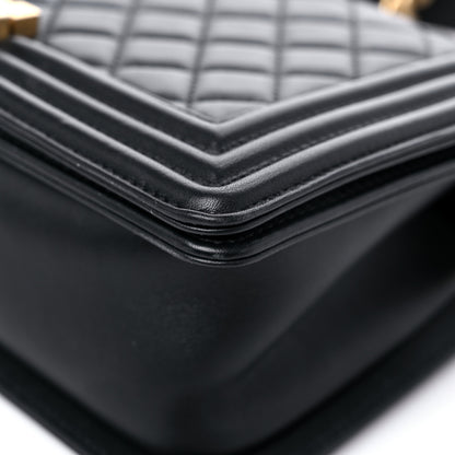 Chanel Calfskin Medium Boy Logo Top Handle Flap Black 9 of 15