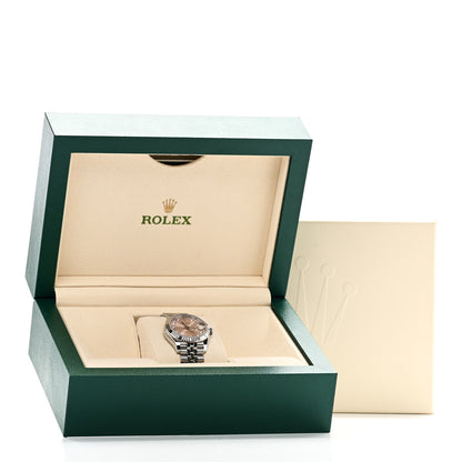 Rolex Stainless Steel 18K White Gold Diamond 31mm Oyster Perpetual Datejust Watch Pink 278274 5 of 5