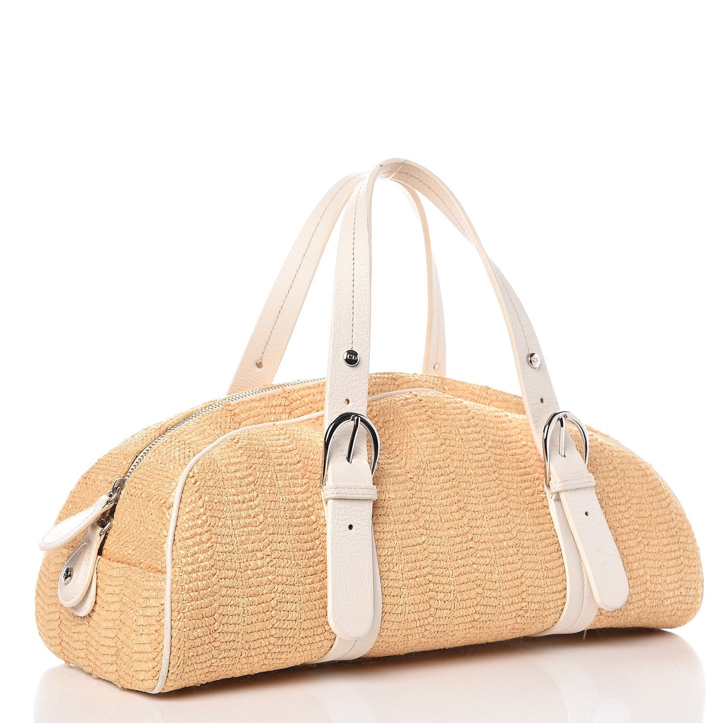 Straw Floral Satchel Multi