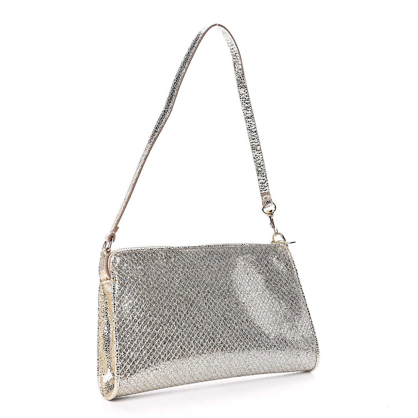 Glitter Fabric Shoulder Bag Champagne