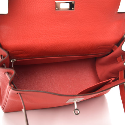 Hermes Taurillon Clemence Kelly Retourne 28 Rouge Tomate 5 of 37