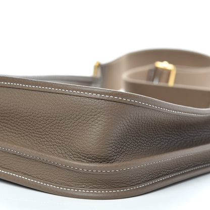 Hermes Taurillon Clemence Evelyne III PM Etoupe 9 of 10