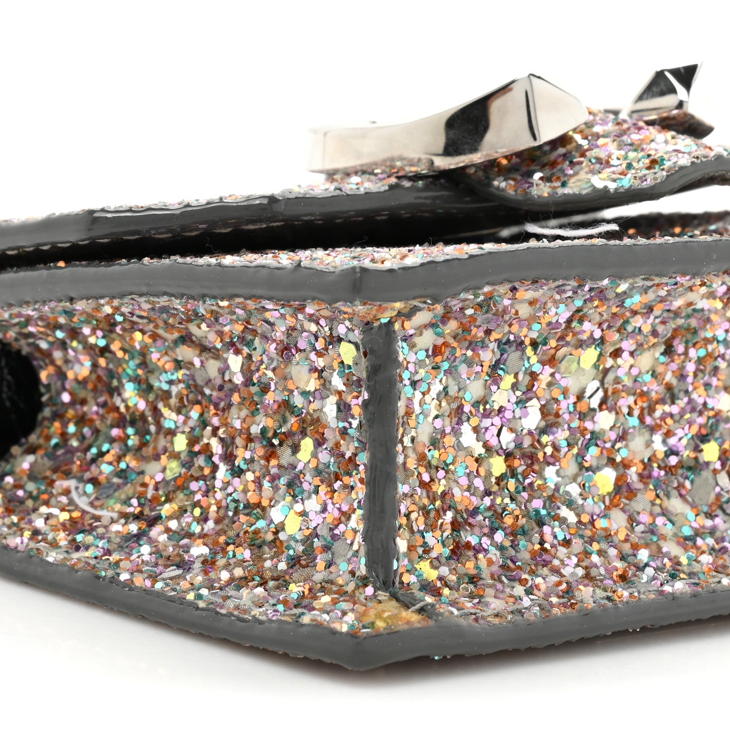 Jimmy Choo Coarse Glitter Mini Paris Crossbody Mochi 8 of 12