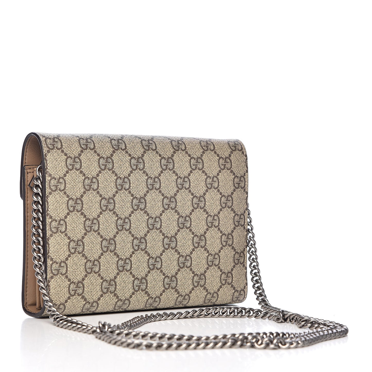 GG Supreme Monogram Mini Dionysus Chain Wallet Beige Taupe