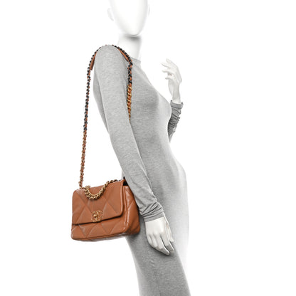 Chanel Lambskin Quilted Medium Chanel 19 Flap Brown 3 of 10