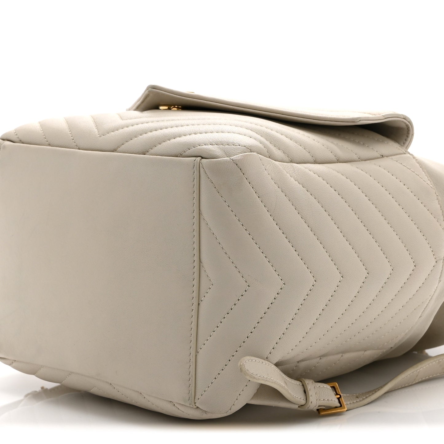 Lambskin Matelasse Monogram Joe Backpack Cream Black